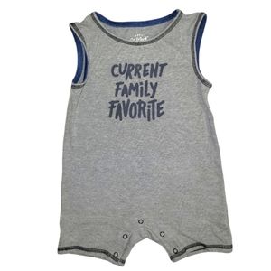 5/$25 Cat & Jack "CURRENT FAMILY FAVORITE" Sleeveless/Shorts One Piece Size 12M